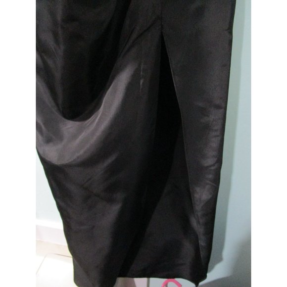 Gunne Sax Sequin Taffeta Rosette Strapless Cocktail Dress Tulip Skirt GUC Sz 7 - Picture 12 of 16